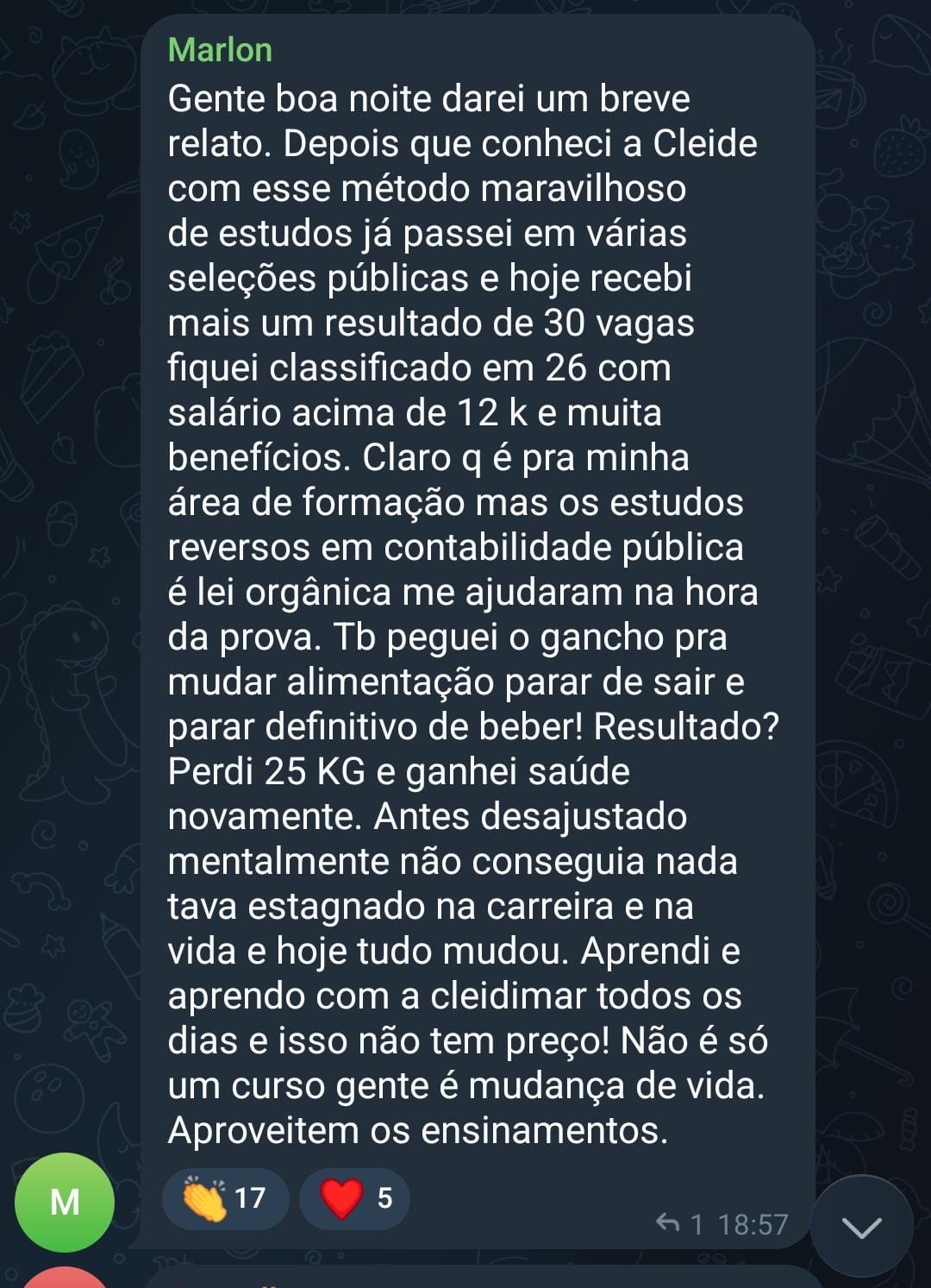 Aluno Marlon aprovado em vários concursos com o método