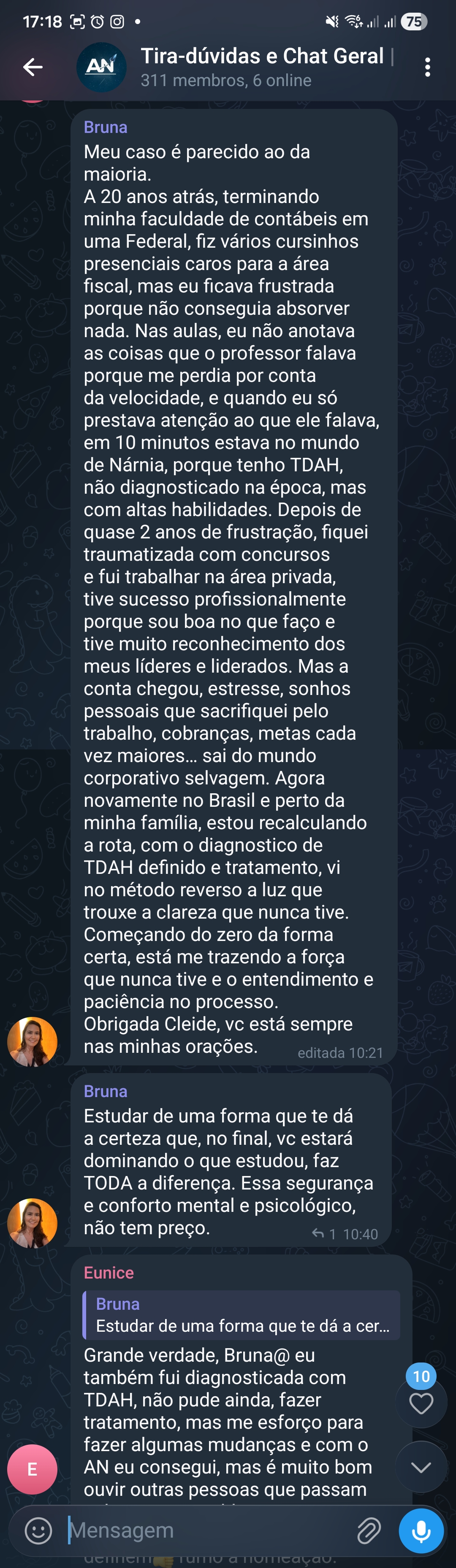 Aluna Bruna com TDAH encontrou clareza no método reverso
