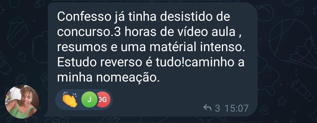 Aluna que tinha desistido voltou a estudar com o estudo reverso